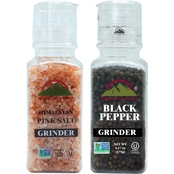 Himalayan Pink Salt and Black Pepper Square Grinder