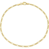 Sofia B. 18K Gold Plated Sterling Silver 2.2mm Figaro Chain Bracelet
