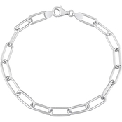 Sofia B. Sterling Silver 6mm Polished Paperclip Chain Bracelet