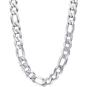 Sofia B. Sterling Silver 14.5mm Figaro Chain Necklace