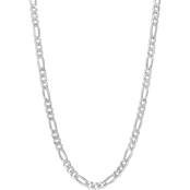 Sofia B. Sterling Silver 3.8mm Figaro Chain Necklace