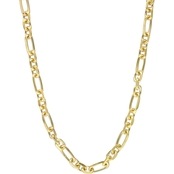 Sofia B. 18K Gold Over Sterling Silver 6mm Diamond Cut Figaro Chain Necklace
