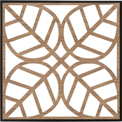 Simply Perfect Square Wooden Carved Four Leaves