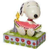 Jim Shore Peanuts Snoopy and Woodstock Sharing Watermelon Figurine