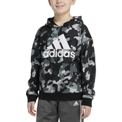Adidas Little Boys Core Camo AOP Hooded Pullover