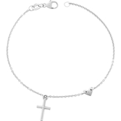 James Avery Sterling Silver Faith and Love Bracelet