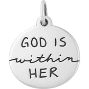 James Avery Sterling Silver God is Within Her Charm
