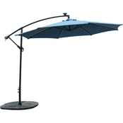 Bond 10 ft. Large Offset Umbrella with Solar Lights