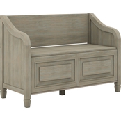Simpli Home Connaught Solid Wood Entryway Storage Bench