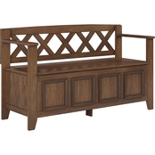 Simpli Home Amherst Solid Wood Entryway Storage Bench