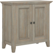 Simpli Home Amherst Solid Wood Low Storage Cabinet