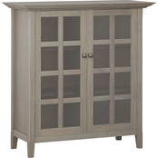 Simpli Home Acadian Solid Wood Medium Storage Cabinet