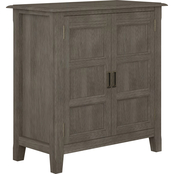 Simpli Home Burlington Solid Wood Low Storage Cabinet