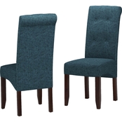 Simpli Home Cosmopolitan Deluxe Tufted Parson Chair 2 pc. Set