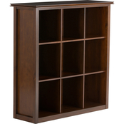 Simpli Home Artisan Solid Wood 9 Cube Bookcase and Storage Unit