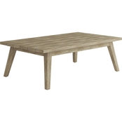 Simpli Home Cayman Outdoor Coffee Table, Brushed Natural Acacia