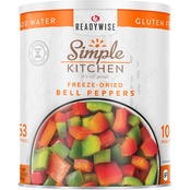 ReadyWise Simple Kitchen Dehydrated Red & Green Bell Peppers #10 Can, 153 servings