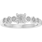 Sterling Silver 1/10 CTW Diamond Promise Ring