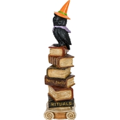National Tree Company 32 in. Halloween Owl on Stacked Books