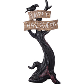 National Tree Company 32 in. Halloween Tree with Sign