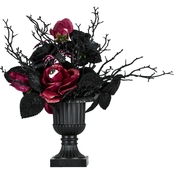 National Tree Company 18 in. Halloween Black Rose Plant