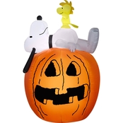 National Tree Company 54 in. Inflatable Halloween Snoopy and Woodstock
