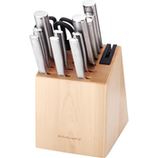 KitchenAid Stainless Steel Birch Block Cutlery Set 14 pc.