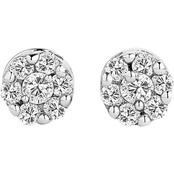 14K White Gold 1/5 CTW Diamond Earrings