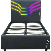 X Rocker Cosmos LED Gaming Bed, Twin, Black