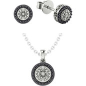 Sterling Silver Diamond Accent Earrings and Pendant Set