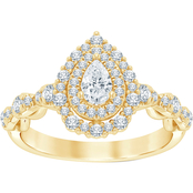 Truly Zac Posen 14K Yellow Gold 1 CTW Diamond Engagement Ring