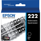 Epson T222 Black Ink Cartridge, Standard Capacity with Sensor