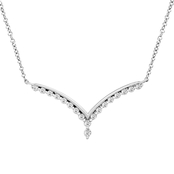 Timeless Love 10K White Gold 1/5 CTW Diamond Y Necklace