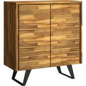 Simpli Home Lowry Solid Acacia Wood Medium Storage Cabinet