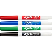 Expo Low Odor Fine Point Assorted Color Dry Erase Markers 4 pk.