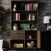 Furniture of America Berto Farmhouse Wood 3 Shelf Bookcase