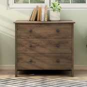 Furniture of America Reyes Rustic Wood 3 Drawer Dresser