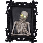 Sinomart 9.25 in. Resin Skeleton in Photo Frame LED
