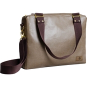 Unshattered Upcycled Brown Vegan Leather Convertible Handbag