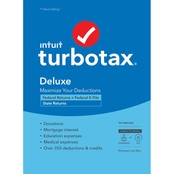 Intuit Turbotax Desktop Deluxe TY2022 Retail FS DVD