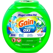 Gain Odor Defense Flings! Odor Eliminators Laundry Pods, Waterfall Delight, 60 ct.