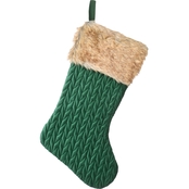 National Tree Company 19 in. Rural Homestead Collection Quilted Stocking