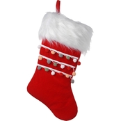 National Tree Company 19 in. General Store Collection Red Velvet Stocking