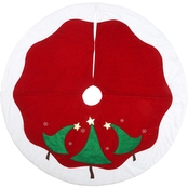 National Tree Company 48 in. General Store Collection Red and White Tree Skirt
