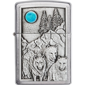 Zippo Wolf and Pack Emblem Lighter
