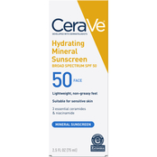 CeraVe Hydrating Mineral Sunscreen Face Lotion SPF 50 2.5 oz.