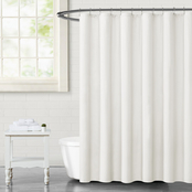 Truly Calm Embossed Fabric Cream Shower Curtain Liner