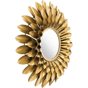 Zuo Modern Sunflower Round Mirror, Gold