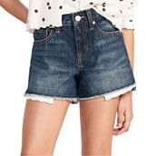 Old Navy Girls High Rise Lace Pocket Jean Shorts