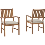 Signature Design by Ashley Janiyah Outdoor Dining Arm Chairs with Cushions 2 pk.